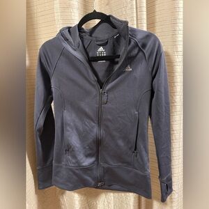 adidas Women's Black Full-Zip Hooded Training Jacket